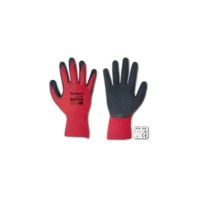 Perfect Grip Red latex kesztyű 7"